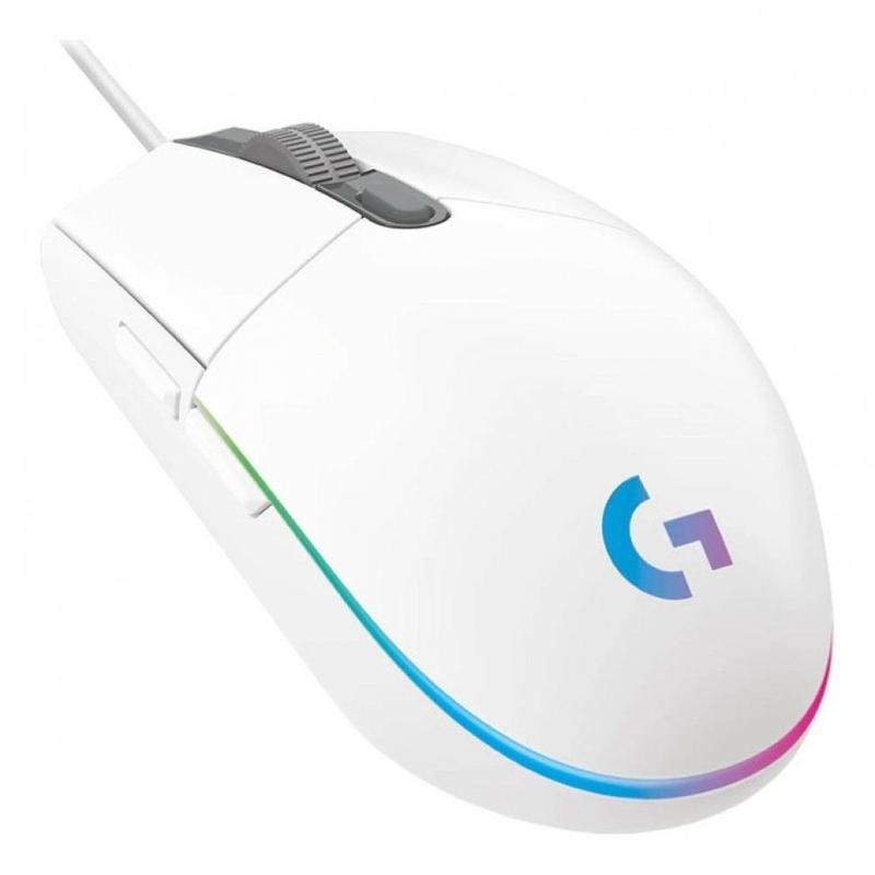 Imagem do produto Mouse Gamer com fio Logitech G203 Lightsync - Branco em Magazine Luiza